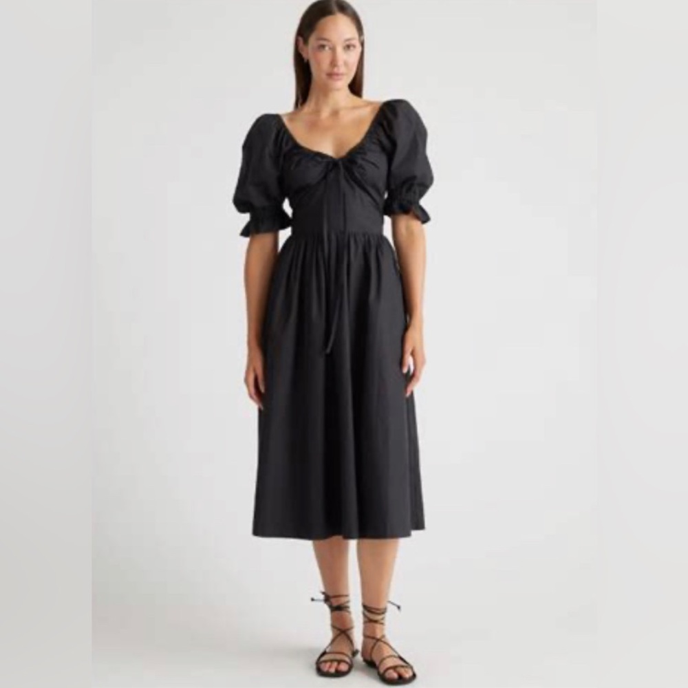 Quince Puff Sleeve Midi Dress